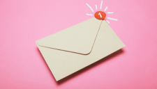 A letter envelope that represents an email.